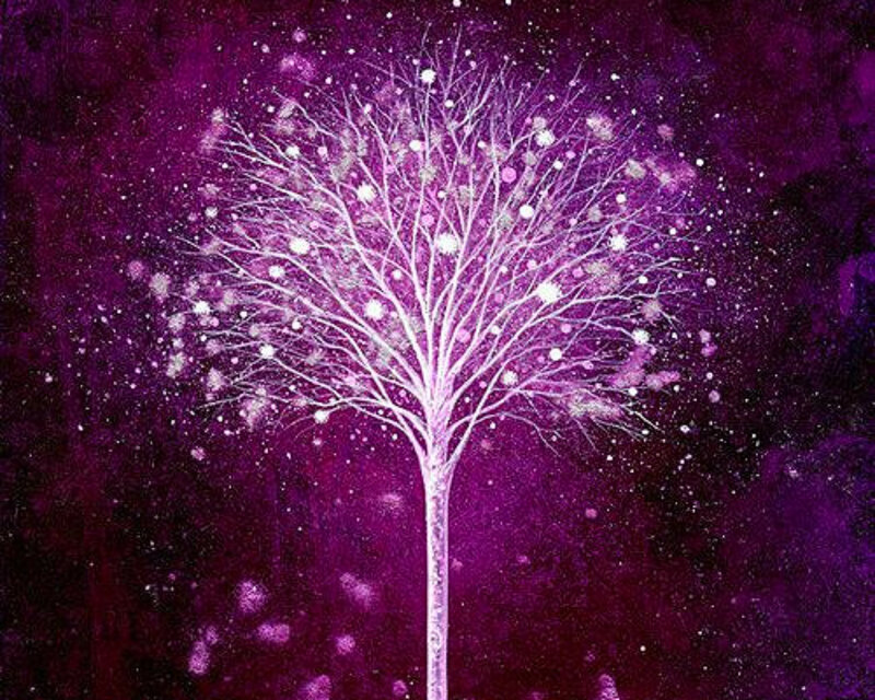 White Tree in Purple