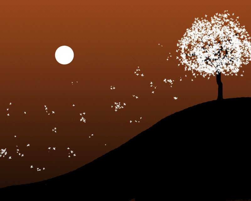White Tree on Hill — Brown