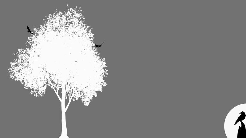 white tree with birds