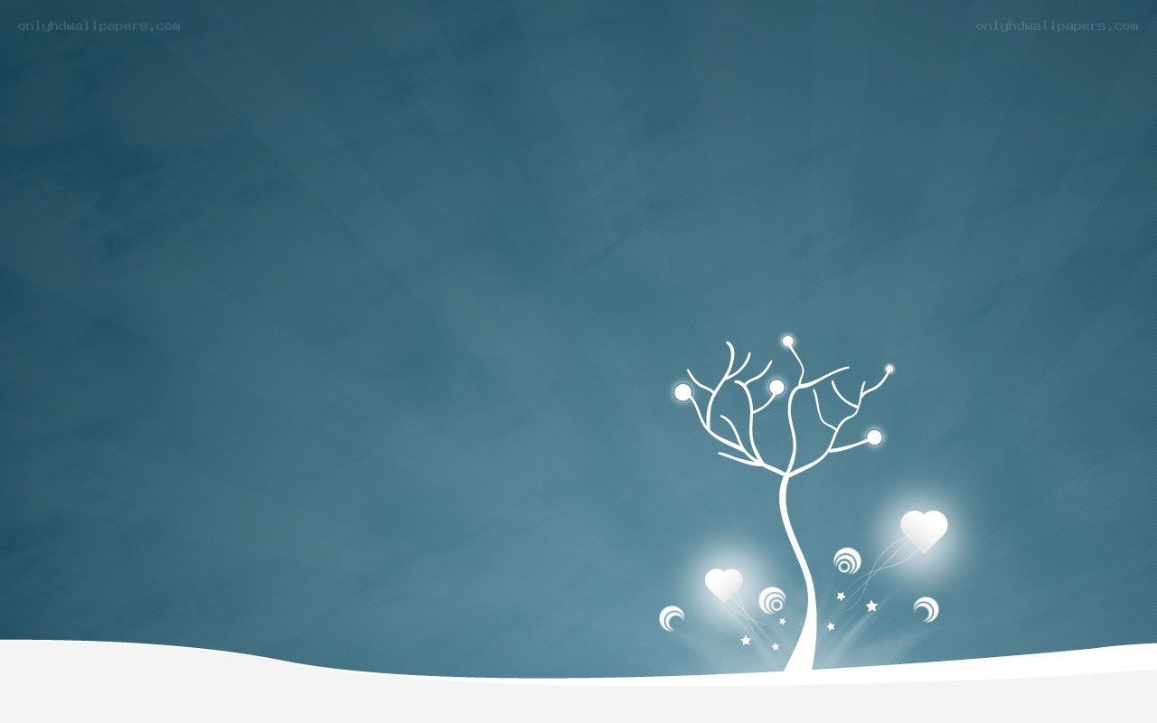 white tree with hearts