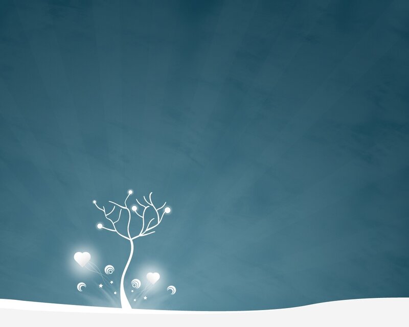 white tree with hearts