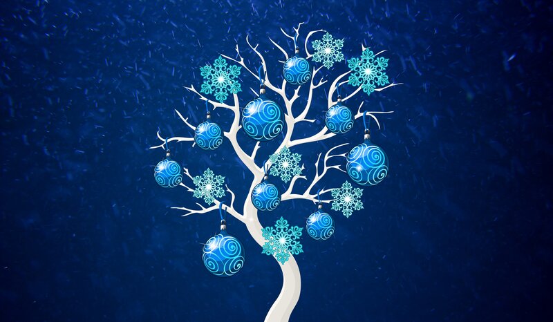 White Tree with Ornaments
