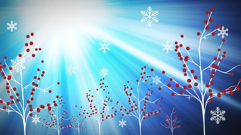 White Trees with Red Berries