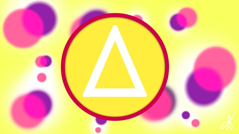 White Triangle in Circle
