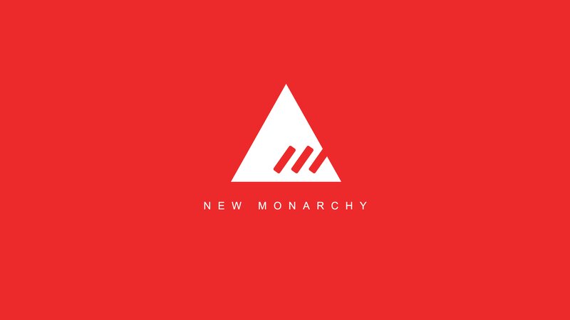 White Triangle Logo — Red