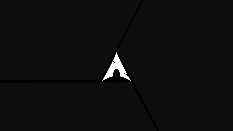 White Triangle on Black Background — Neutral