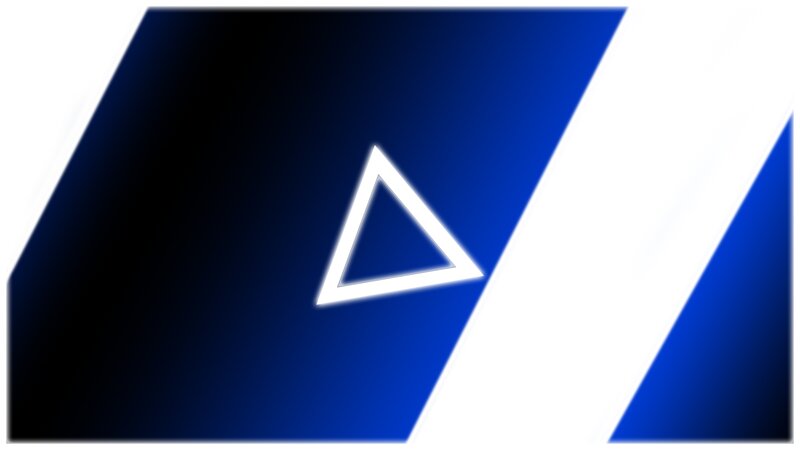White Triangle on Blue