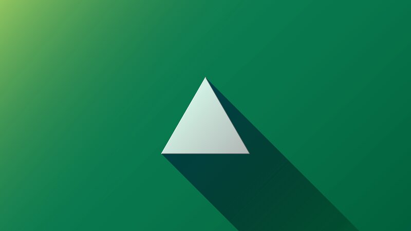 White Triangle on Green
