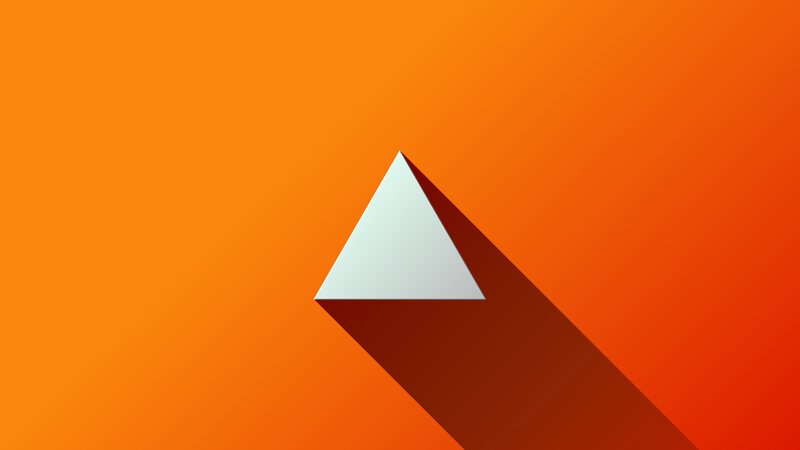 White Triangle on Orange