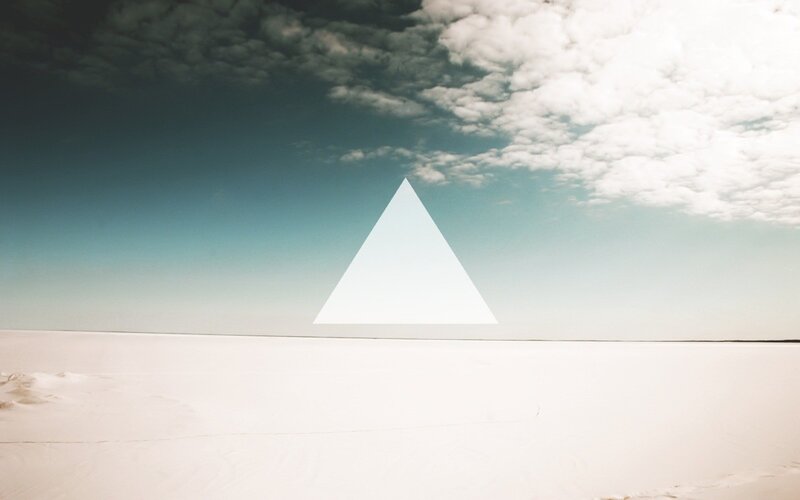 White Triangle on Salt Flat