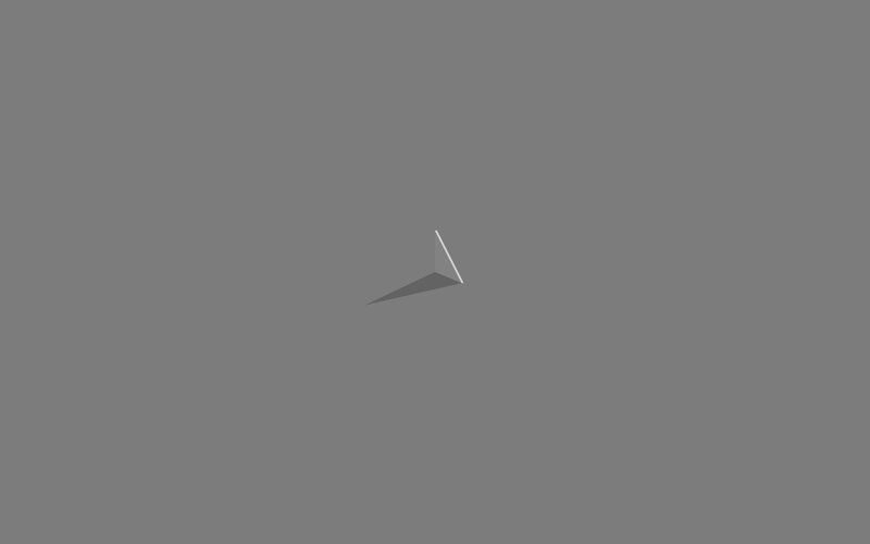 White Triangle Shape — Gray