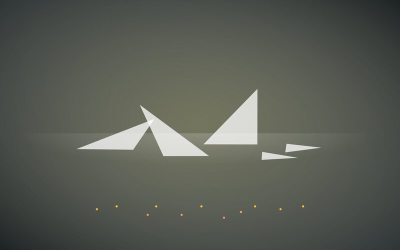 White Triangles on Dark Background