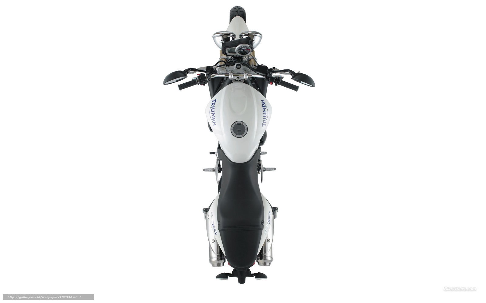 white triumph motorcycle