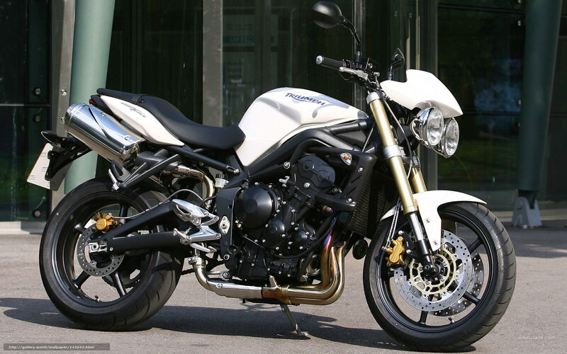 white triumph motorcycle