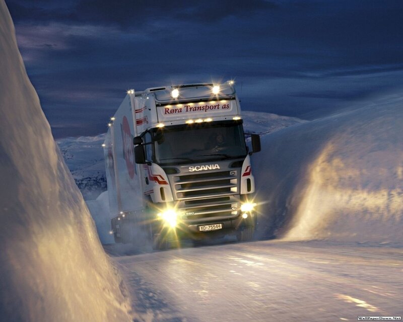 White Truck in Snow
