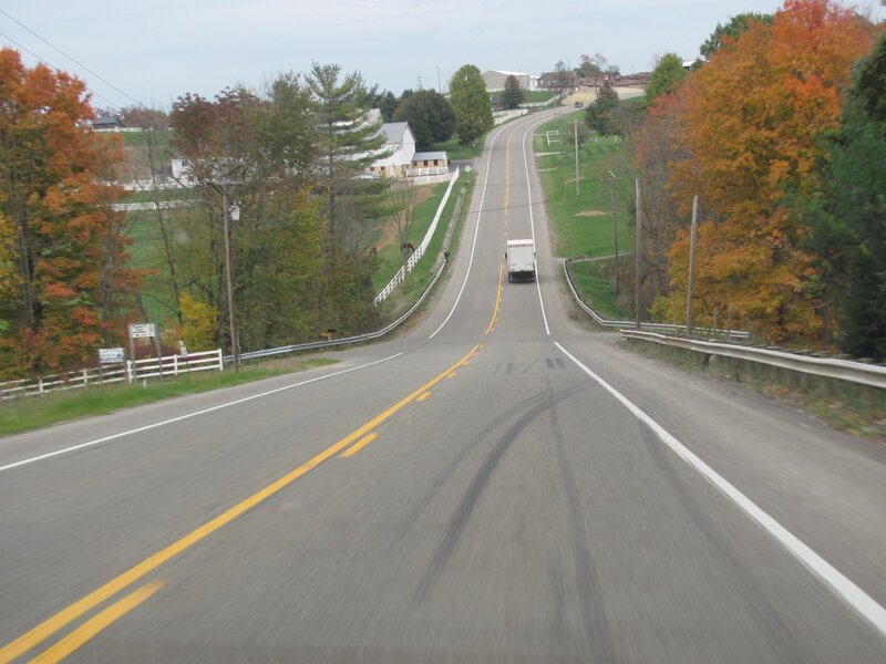 White Truck on Road — Gray