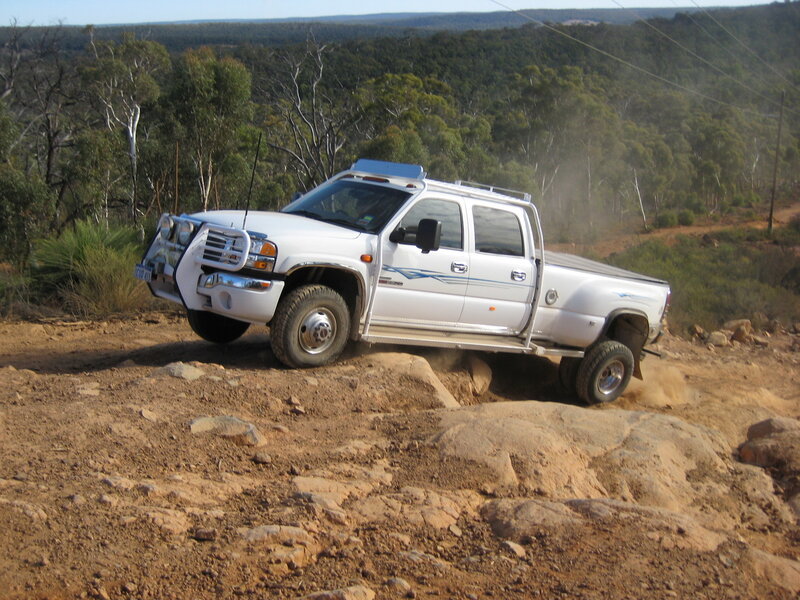 white truck on rocky terrain