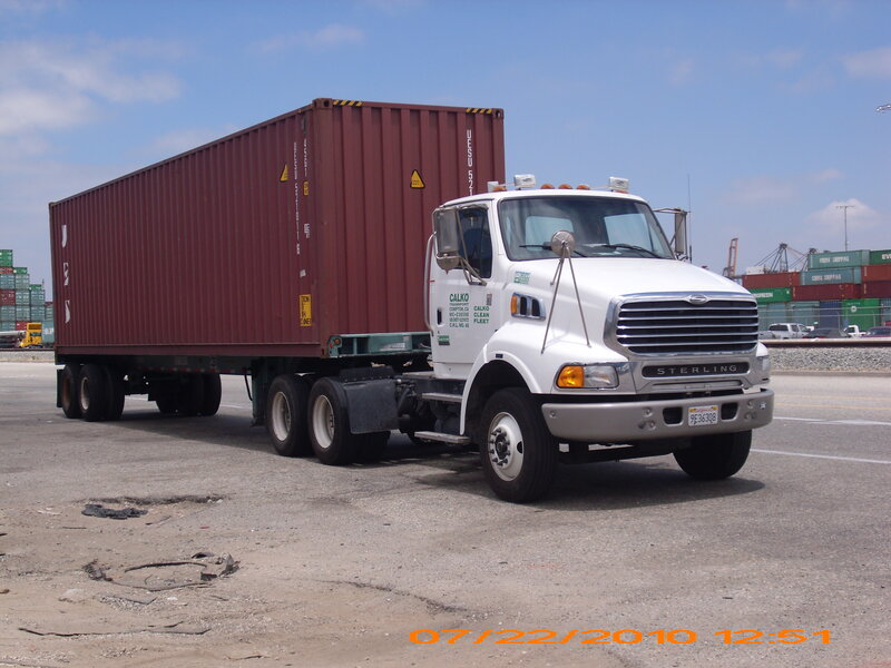 White Truck with Container