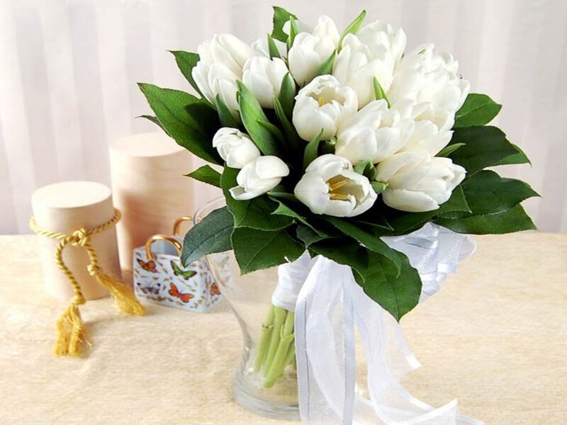 White Tulip Bouquet