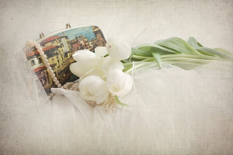 White Tulips and Pearls — Serene, Photograph, Flowers