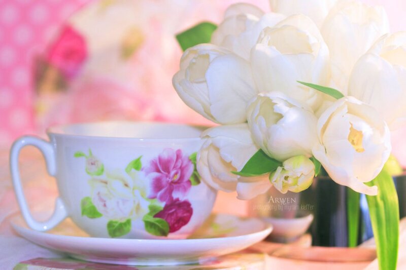 White Tulips and Teacup