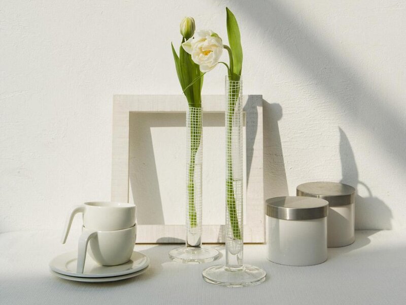 White Tulips in Vases — Serene