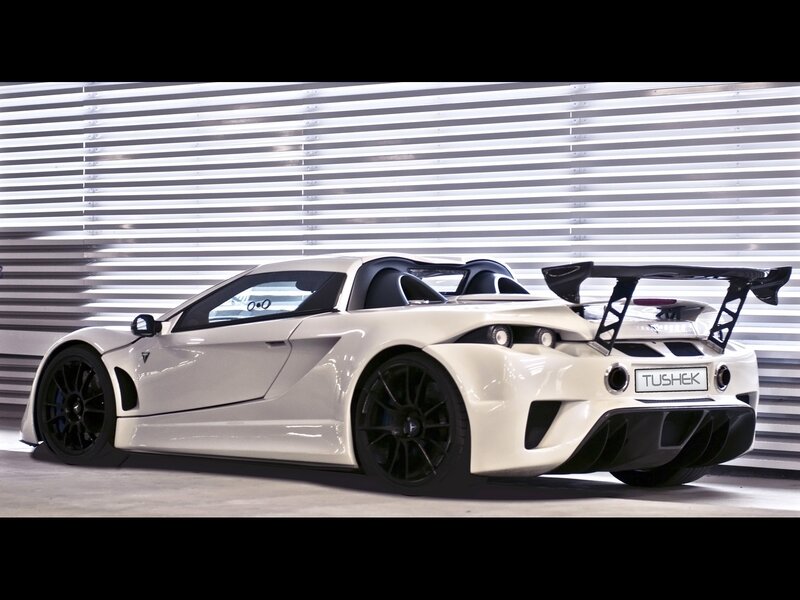 White Tushar sports car