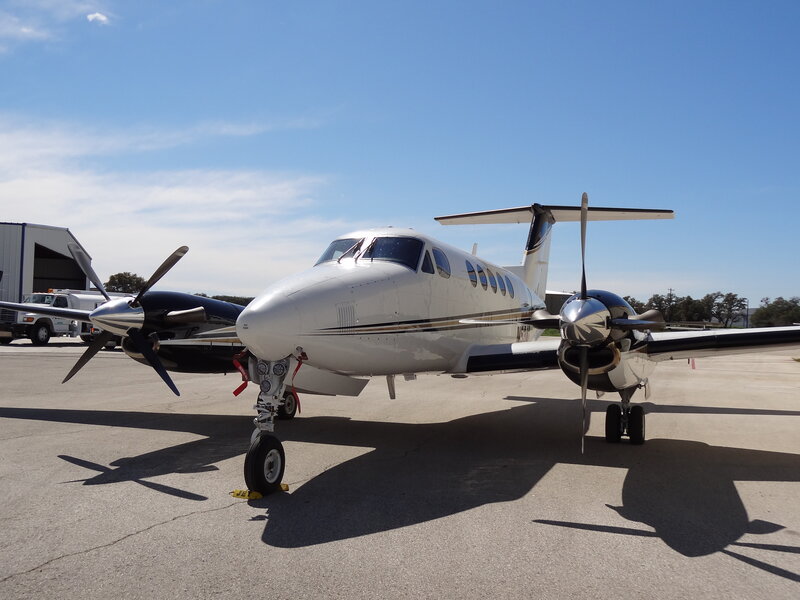 White Twin-engine Airplane