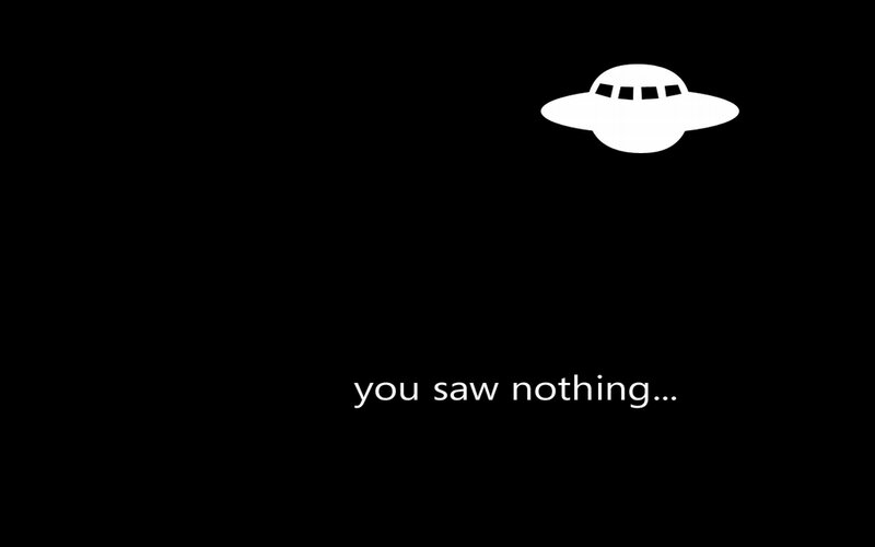 White UFO on Black — Surreal