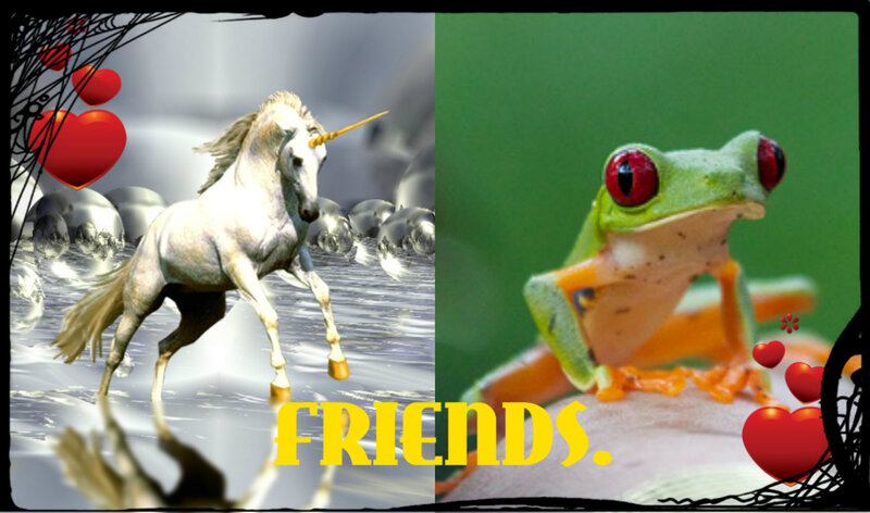 White Unicorn and Frog