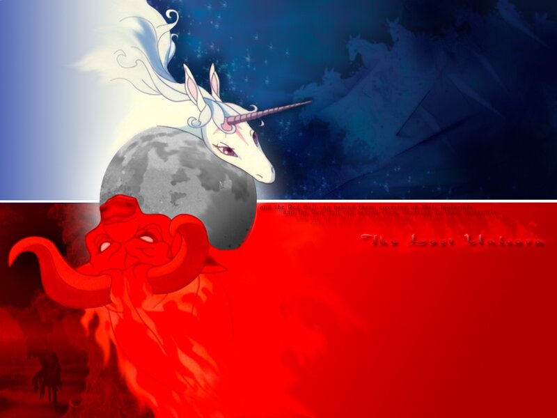 White Unicorn and Red Bull