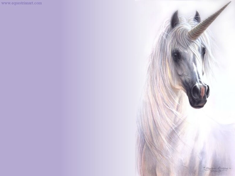 White Unicorn Head — Serene