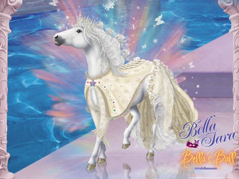 White Unicorn in Dress