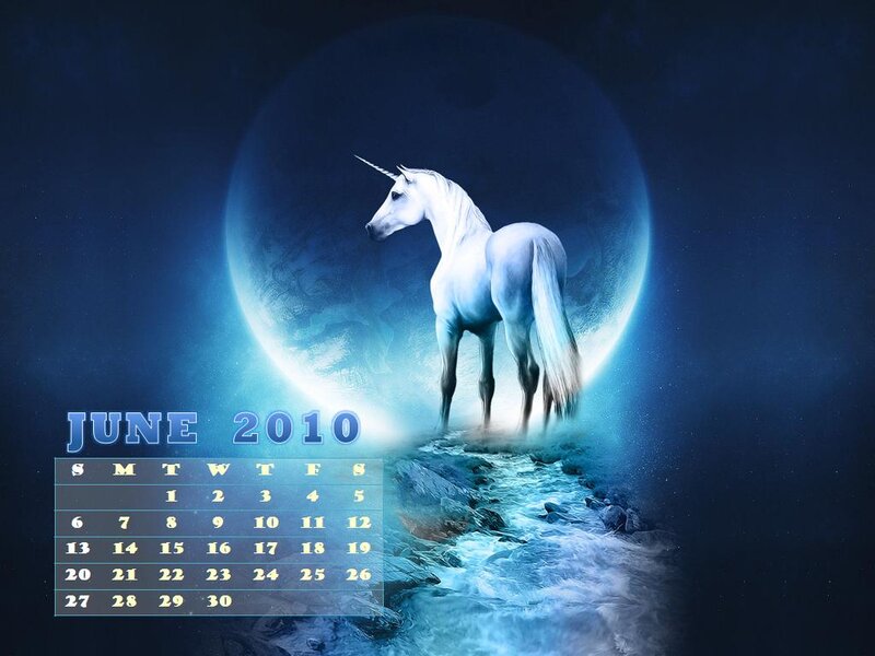 White Unicorn on Rocks