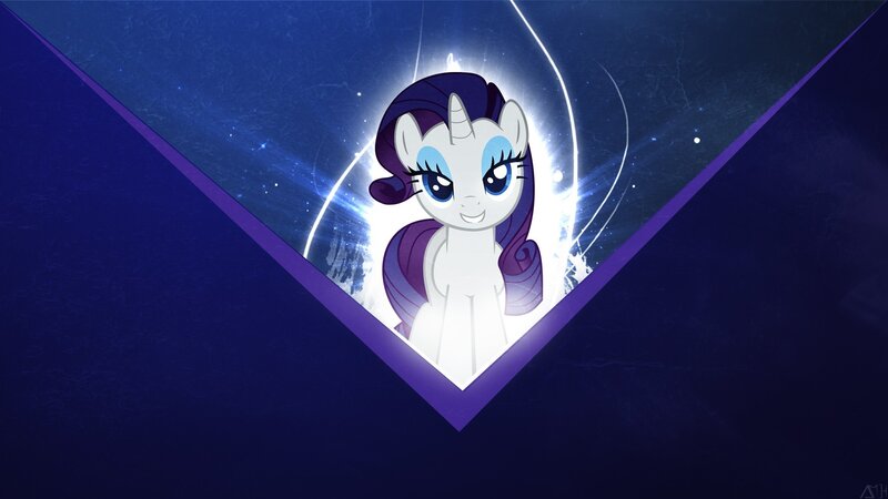White Unicorn Pony — Blue, Dramatic, Night