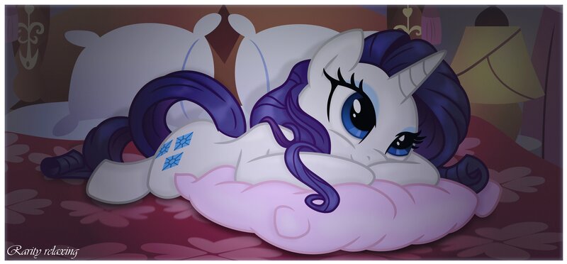 White Unicorn Pony — Purple, Calm