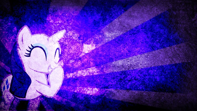 White Unicorn Pony — Purple, Dramatic, Digital Art, Purple Background