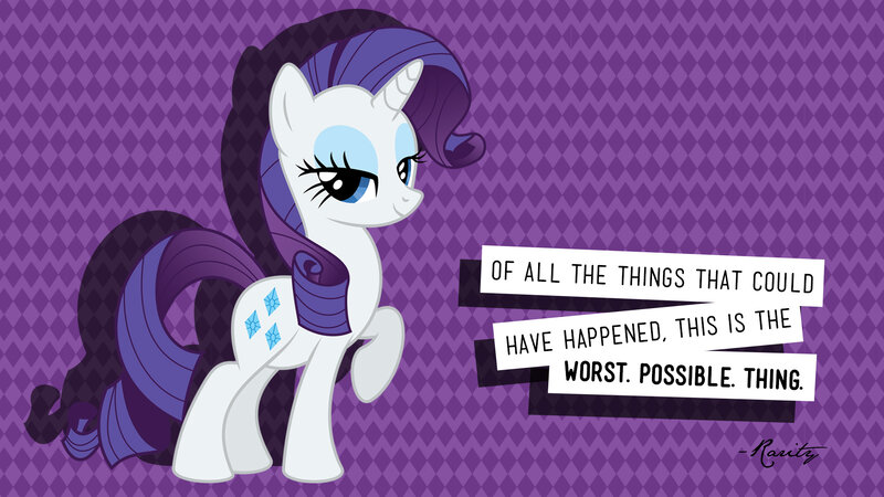 White Unicorn Pony — Purple, Dramatic