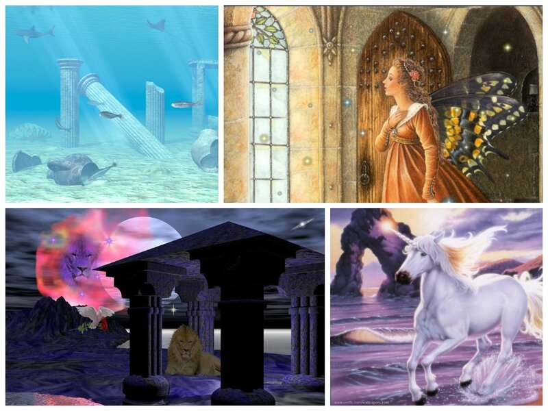 White Unicorn Running — Purple, Fantasy, Night