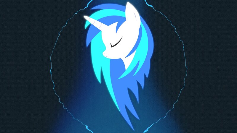 White Unicorn with Blue Mane — Dramatic