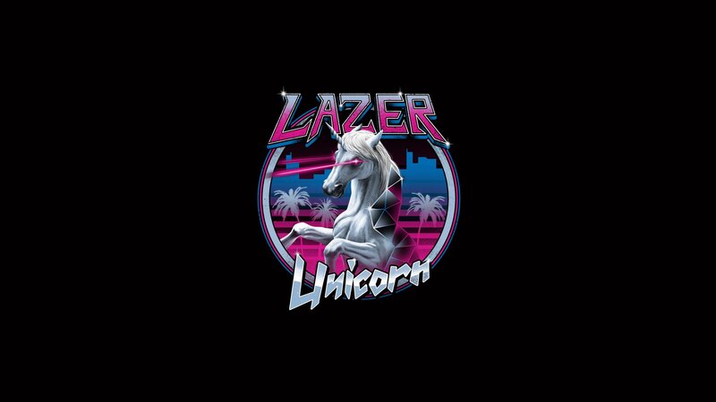 White Unicorn with Laser