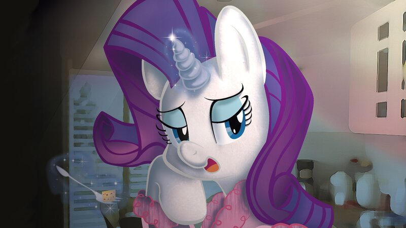 White Unicorn with Purple Mane — Calm