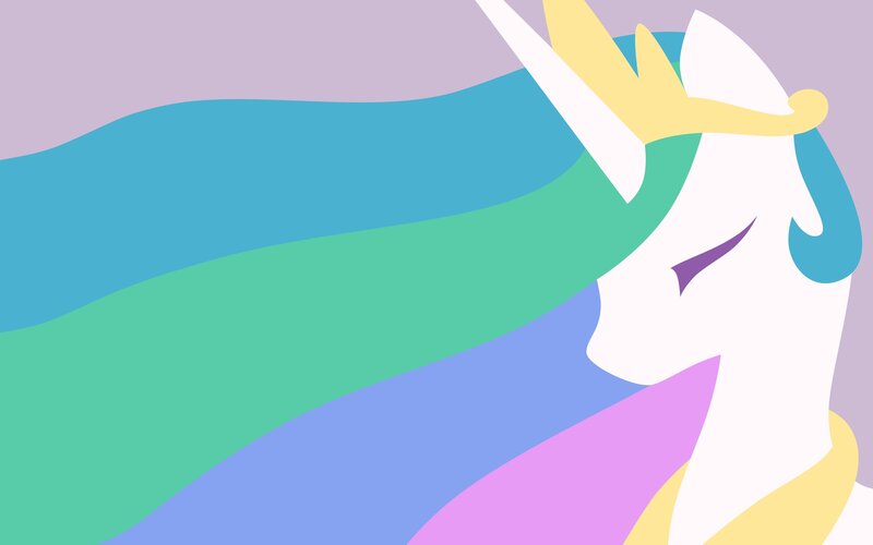 White Unicorn with Rainbow Mane — Purple