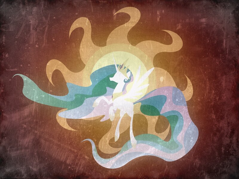 White Unicorn with Wings — Brown, Serene