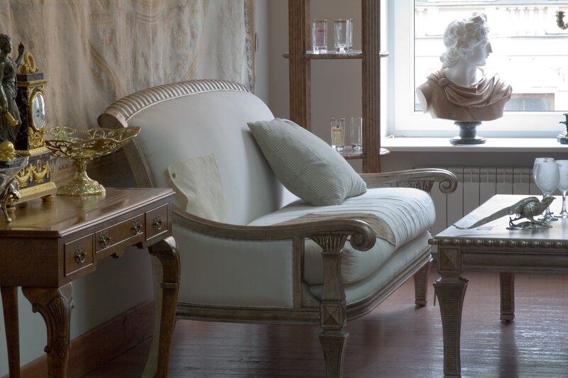 White Upholstered Sofa