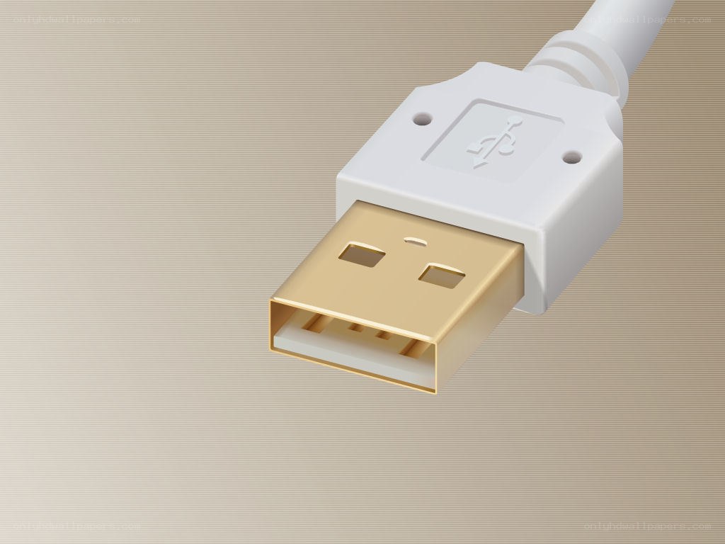 white usb cable connector