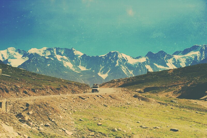 White Van on Mountain Road