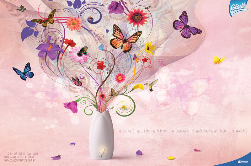 White Vase with Flowers — Pink