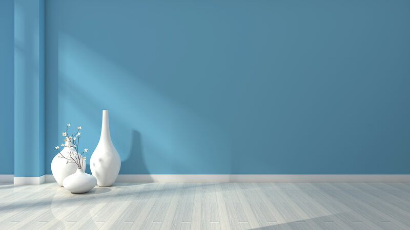 White Vases on Floor