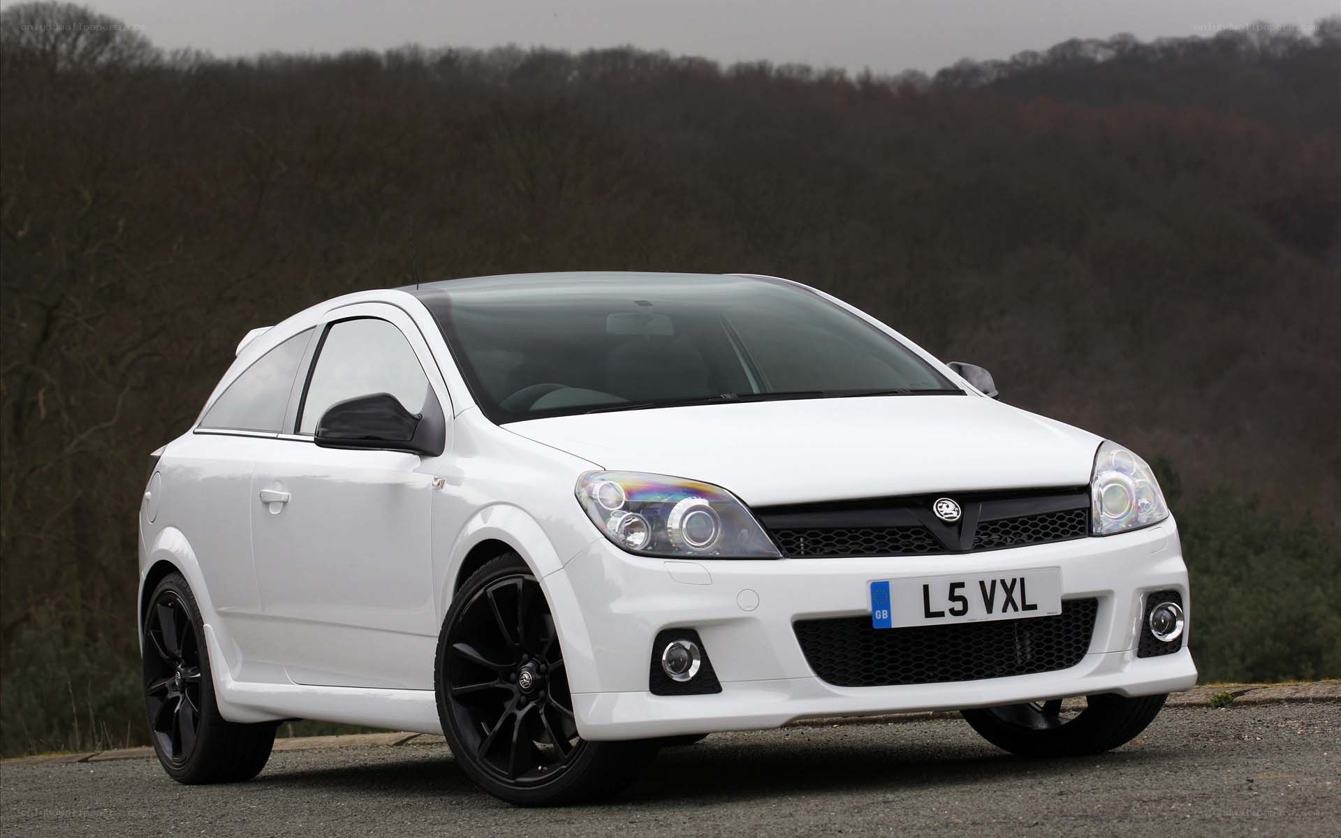 white Vauxhall Astra hatchback